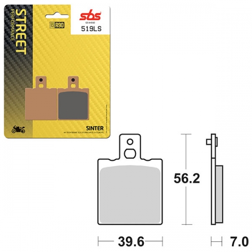 SBS PERFORMANCE LS SINTER REAR BRAKE PAD (6260519108)