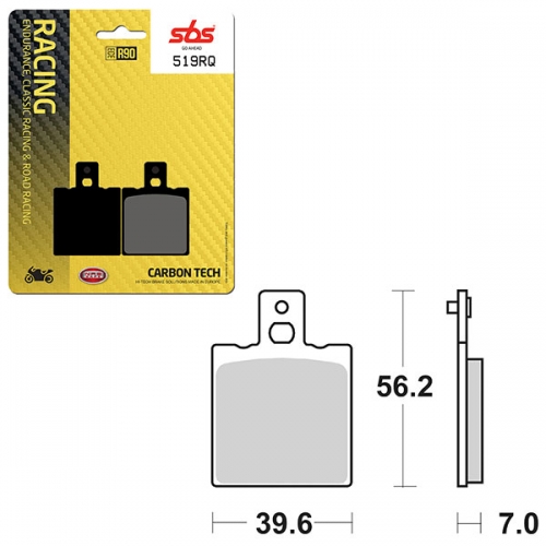 SBS ROAD RACING & TRACKDAYS CARBON TECH REAR BRAKE PAD (6210519108)