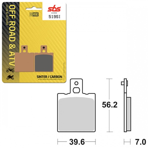 SBS ATV/UTV SINTER BRAKE PAD (6240519108)