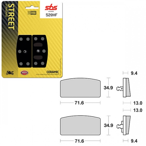 SBS ATV/UTV CERAMIC BRAKE PAD (6190520108)