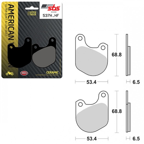 SBS HIGH POWER & NOISE REDUCTION CERAMIC FRONT BRAKE PAD (6490537108)