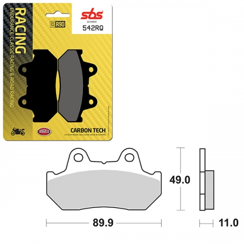 SBS ROAD RACING & TRACKDAYS CARBON TECH REAR BRAKE PAD (6210542108)