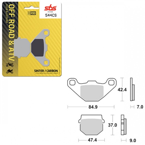 SBS CLUB, TRAILS & LEISURE CARBON BRAKE PAD (6330544100)