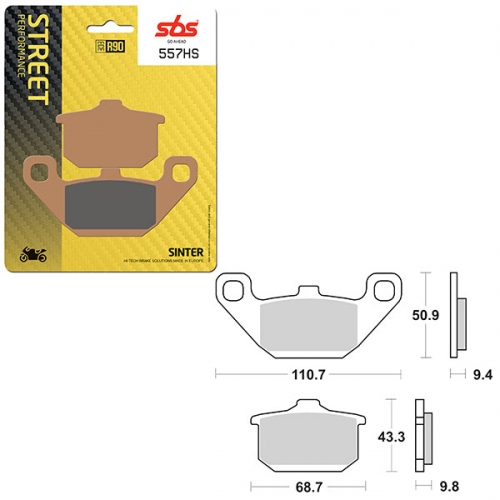 SBS PERFORMANCE HS SINTER FRONT BRAKE PAD (6250557108)