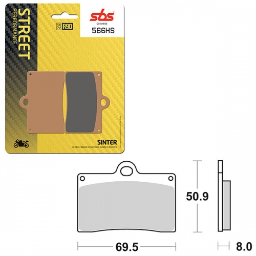 SBS PERFORMANCE HS SINTER FRONT BRAKE PAD (6250566108)