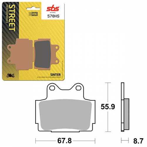 SBS PERFORMANCE HS SINTER FRONT BRAKE PAD (6250570108)