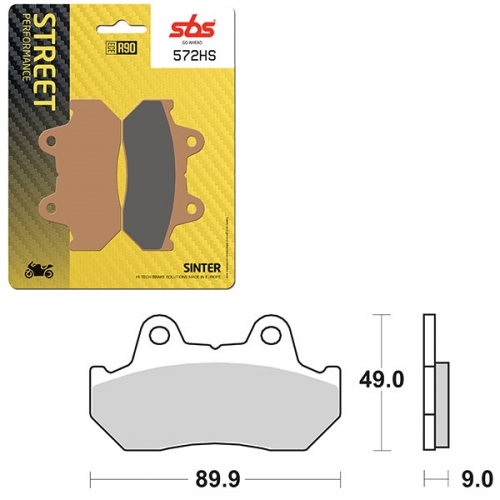 SBS PERFORMANCE HS SINTER FRONT BRAKE PAD (6250572108)