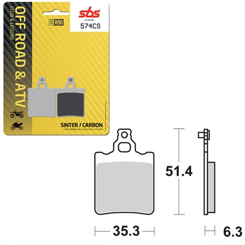 SBS CLUB, TRAILS & LEISURE CARBON BRAKE PAD (6330574108)