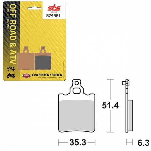 SBS ATV/UTV EVO SINTER BRAKE PAD (6280574108)