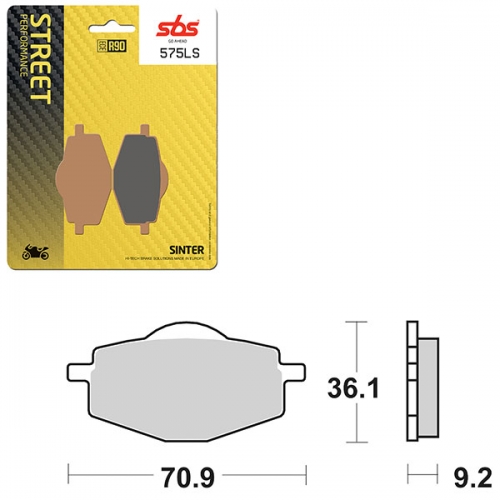 SBS PERFORMANCE LS SINTER REAR BRAKE PAD (6260575108)