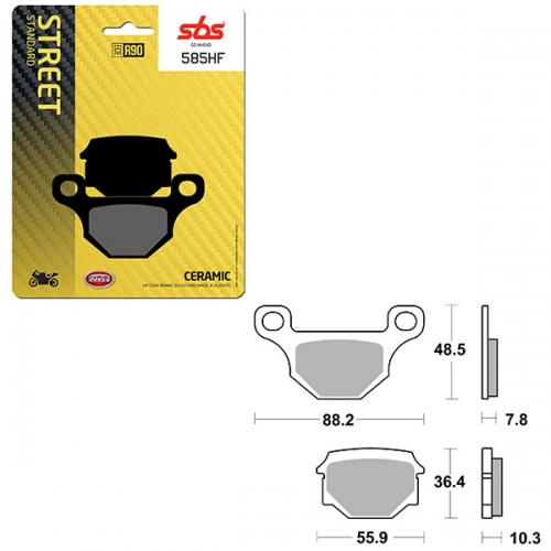 SBS ATV/UTV CERAMIC BRAKE PAD (6190585108)