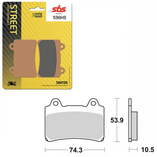 SBS PERFORMANCE HS SINTER FRONT BRAKE PAD (6250590108)