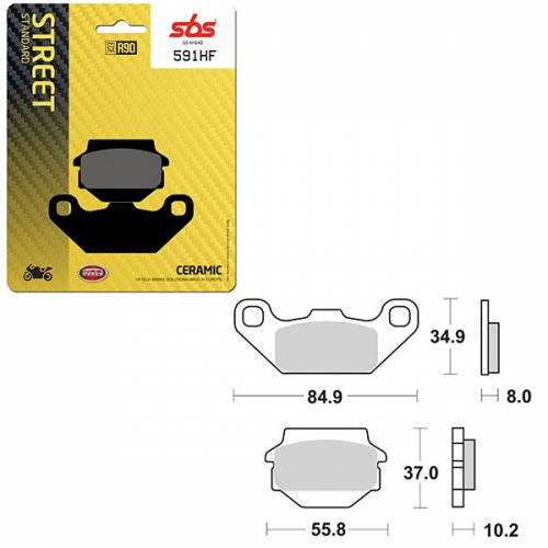 SBS ATV/UTV CERAMIC BRAKE PAD (6190591108)