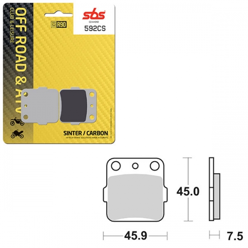 SBS CLUB, TRAILS & LEISURE CARBON BRAKE PAD (6330592108)