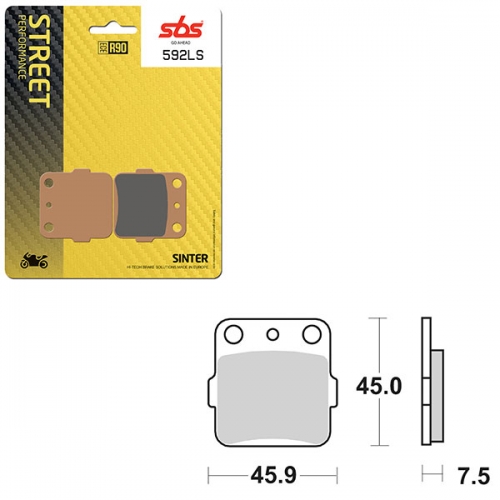 SBS PERFORMANCE LS SINTER REAR BRAKE PAD (6260592108)