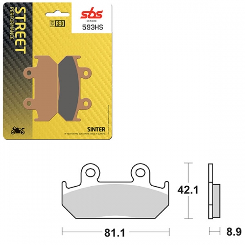 SBS PERFORMANCE HS SINTER FRONT BRAKE PAD (6250593108)