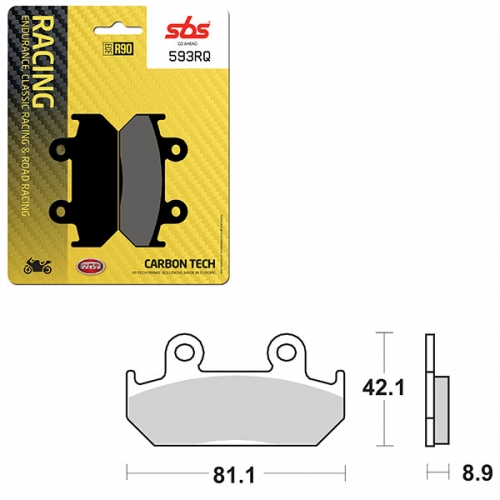 SBS ROAD RACING & TRACKDAYS CARBON TECH REAR BRAKE PAD (6210593108)