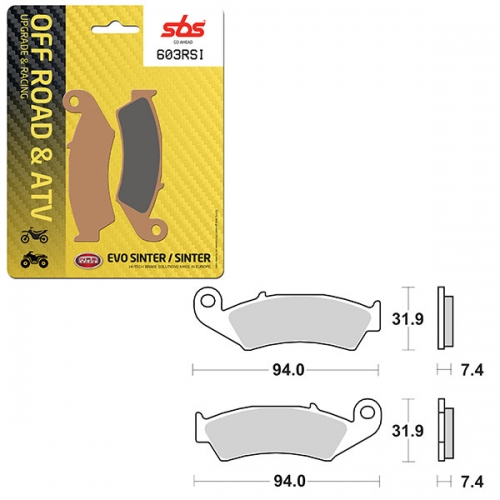 SBS ATV/UTV EVO SINTER BRAKE PAD (6280603108)