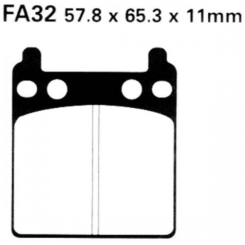 ROCK HARD SEMI-METALLIC BRAKE PAD (FA32)