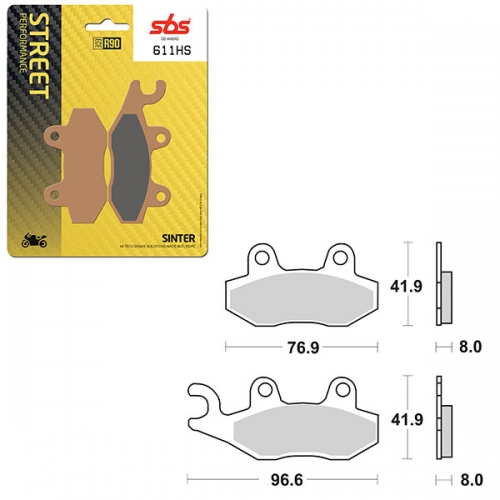 SBS PERFORMANCE HS SINTER BRAKE PAD (6250611100)