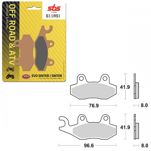 SBS ATV/UTV EVO SINTER BRAKE PAD (6280611100)