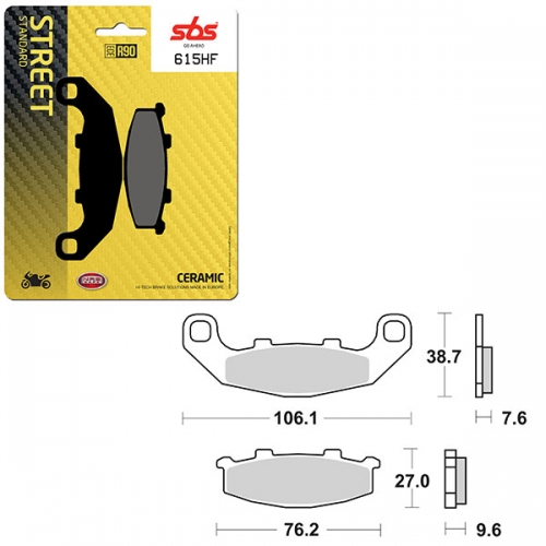 SBS ATV/UTV CERAMIC BRAKE PAD (6190615108)