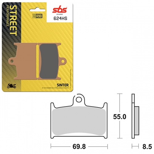 SBS PERFORMANCE HS SINTER FRONT BRAKE PAD (6250624108)