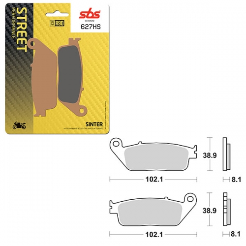 SBS PERFORMANCE HS SINTER FRONT BRAKE PAD (6250627108)