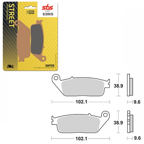 SBS PERFORMANCE HS SINTER FRONT BRAKE PAD (6250630108)