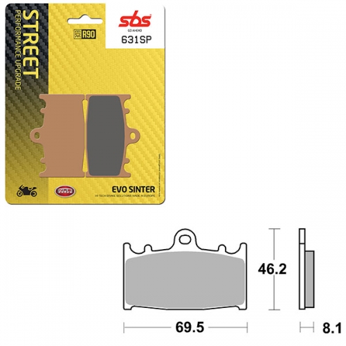 SBS SP EVO SINTER FRONT BRAKE PAD (6390631108)