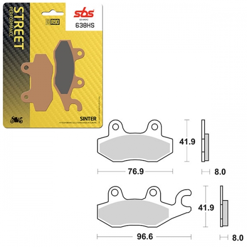 SBS PERFORMANCE HS SINTER BRAKE PAD (6250638100)