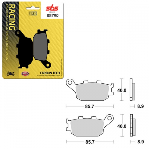 SBS ROAD RACING & TRACKDAYS CARBON TECH REAR BRAKE PAD (6210657108)