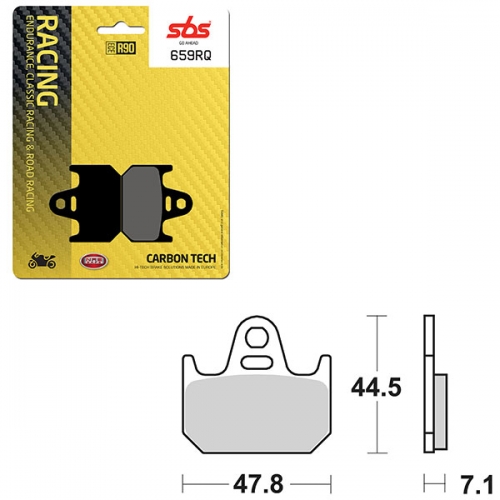 SBS ROAD RACING & TRACKDAYS CARBON TECH REAR BRAKE PAD (6210659108)