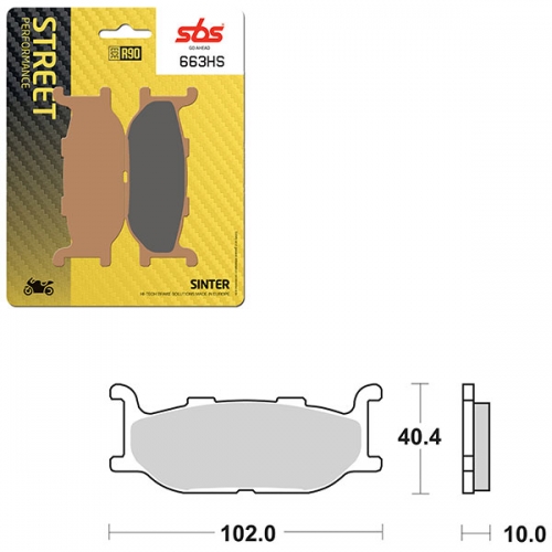 SBS PERFORMANCE HS SINTER FRONT BRAKE PAD (6250663108)