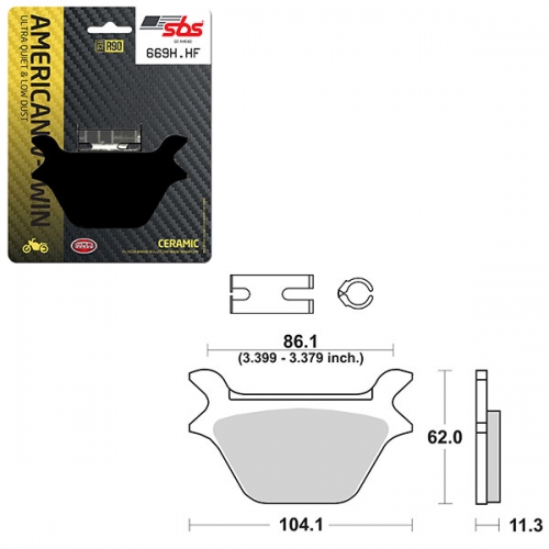 SBS HIGH POWER & NOISE REDUCTION CERAMIC FRONT BRAKE PAD (6490669108)