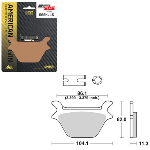 SBS HIGH PERFORMANCE & NO DUST SINTER REAR BRAKE PAD (6560669108)