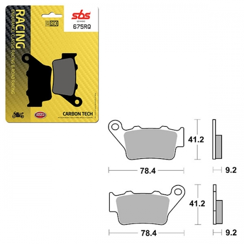 SBS ROAD RACING & TRACKDAYS CARBON TECH REAR BRAKE PAD (6210675108)