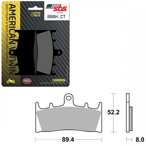 SBS HIGH POWER & NOISE REDUCTION CARBON FRONT BRAKE PAD (6510686108)