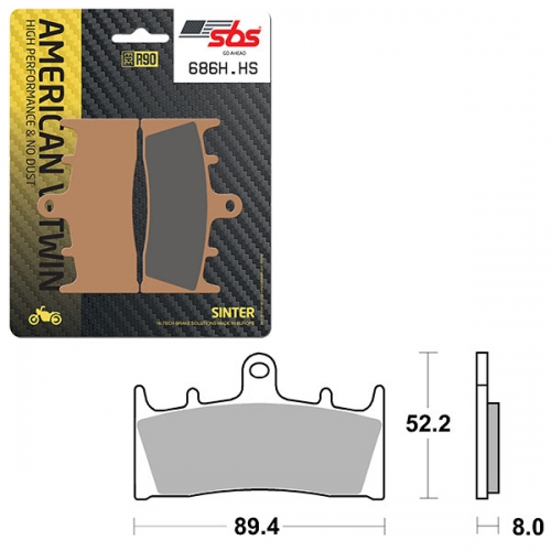 SBS HIGH PERFORMANCE & NO DUST SINTER FRONT BRAKE PAD (6550686108)