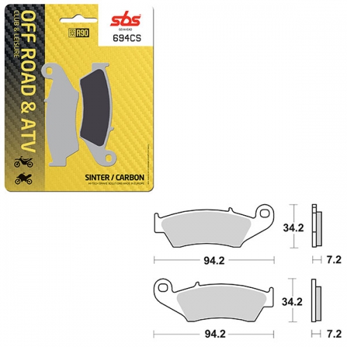 SBS CLUB, TRAILS & LEISURE CARBON BRAKE PAD (6330694108)