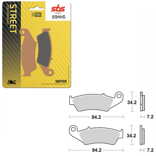 SBS PERFORMANCE HS SINTER FRONT BRAKE PAD (6250694108)