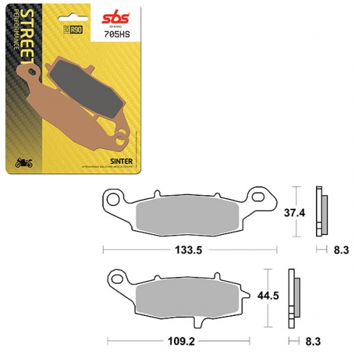 SBS PERFORMANCE HS SINTER FRONT BRAKE PAD (6250705108)