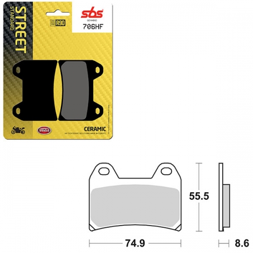 SBS ATV/UTV CERAMIC BRAKE PAD (6190706108)