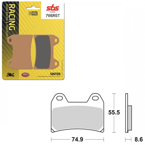 SBS ROAD RACING & TRACKDAYS SINTER FRONT BRAKE PAD (6470706108)