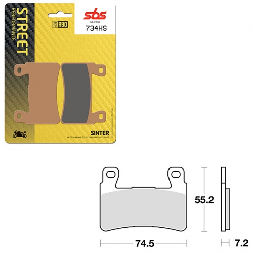 SBS PERFORMANCE HS SINTER FRONT BRAKE PAD (6250734108)