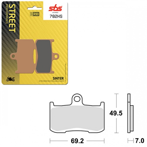 SBS PERFORMANCE HS SINTER FRONT BRAKE PAD (6250782108)