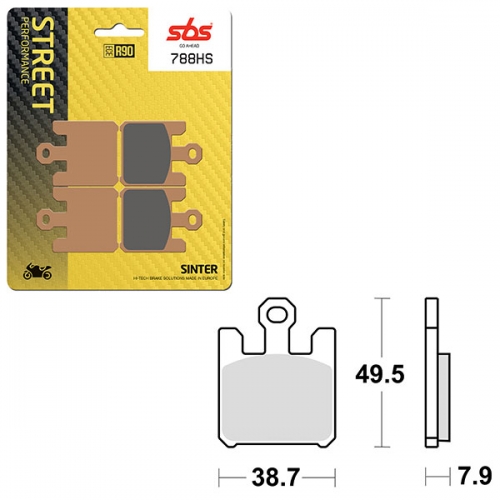 SBS PERFORMANCE HS SINTER FRONT BRAKE PAD (6250788108)