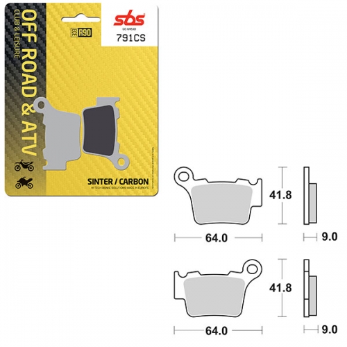 SBS CLUB, TRAILS & LEISURE CARBON BRAKE PAD (6330791108)