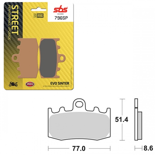 SBS SP EVO SINTER FRONT BRAKE PAD (6390796108)