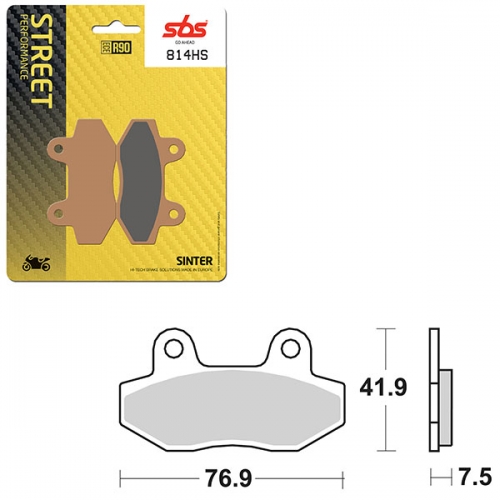 SBS PERFORMANCE HS SINTER FRONT BRAKE PAD (6250814108)